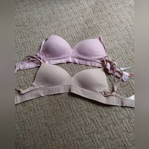 32D wear everywhere wireless push-up pink bras (2)